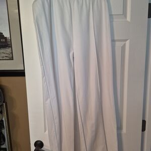 White Wide-Leg Pants